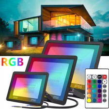 10W-200W LED Fluter RGB mit Stecker Flutlicht Außen Strahler Scheinwerfer IP66