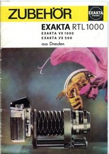 Prospekt ZUBEHÖR EXAKTA RTL1000 VX1000 VX500 Ringblitzleuchte Kolpofot (Y5651