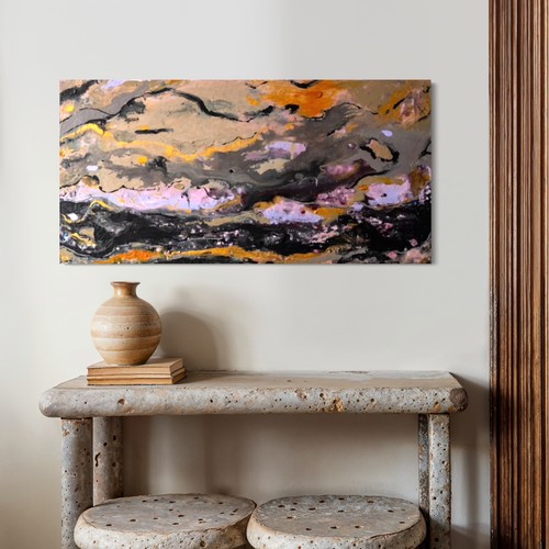 Modernes gemälde 50x100x4 - gemälde, 50x100x4,5