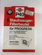 Progress P40 Staubbeutel für Bodenstaubsauger 5 Stück Filterbeutel Beige