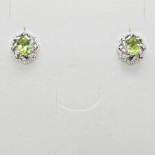 Peridot CZ Ohrringe 925 Silber