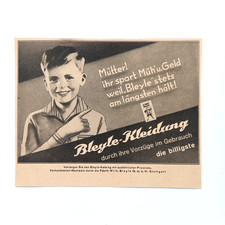 1930 Bleyle Kleidung Stuttgart Werbeanzeige Werbung Reklame Advertising