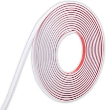 Selbstklebend | 10m Weiß Zierleiste | Flexibel für Wand & Boden