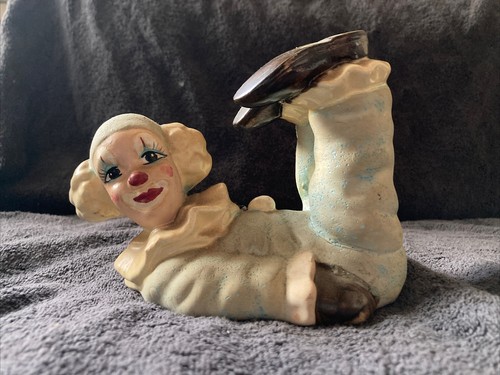 Keramik clown weiß - keramik, figur