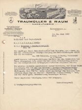 SCHWABACH, Brief 1962, Traumüller & Raum Nadel-Fabrik