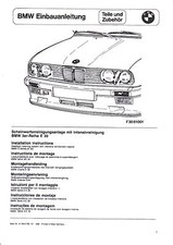 BMW E30 EBA Einbauanleitung SWRA Scheinwerferreinigungsanlage