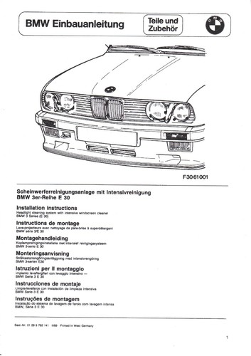 Bmw e30 eba - e30, einbauanleitung