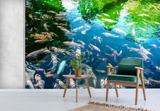 3D See Goldfisch Q5065 Tapete Wandgemälde Fototapete Selbstklebend Kay
