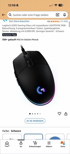Logitech g203 gaming maus - logitech,