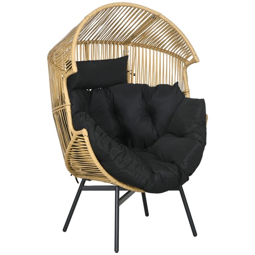 Outsunny rattan freizeitstuhl - rattan,