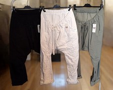 Neu Damen Hose Jogpant Baggy Made Italy 46 48 50 52 54 Große Größe Stretch