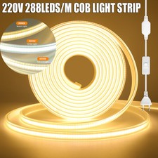 230V COB LED Streifen Stripe 288LEDs/M Lichtband Lichtschlauch Kette Wasserdicht