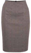 Küstenluder »VEENA GLENCHECK« Karo PENCIL SKIRT Bleisiftrock Braun Rockabilly