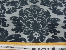 Deko-Stoff- 280cm schwarz Barock Übergardinen Vorhänge Meterware Trevira CS Nr15