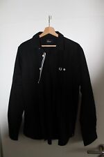 Fred Perry Hemd schwarz L Oi! Skinhead Mod Rock a Billy