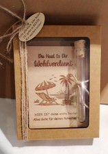 Holzkarte Verpackung Geld