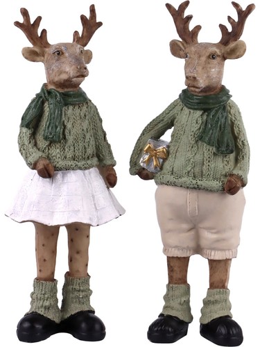 Hirschpaar deko figur - hirschpaar,