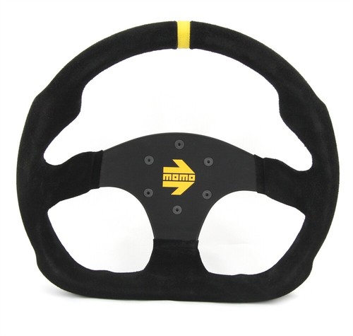Momo wildleder sportlenkrad - wildleder,