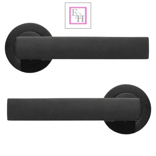 Moderne schwarze türgriffe - schwarze,