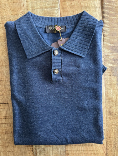 Luxury strickpolo navyblau - strickpolo, –