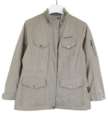 SCHOFFEL Jacke Damen UK 14 Gefüttert Grau Multipocket Full Zip Logo Verstellbar