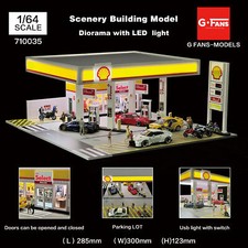Diorama 1:64 Auto Tankstelle