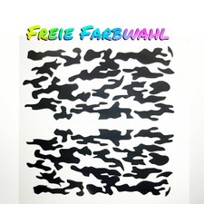 2x Camouflage Aufkleber Set Tarnmuster 60x30cm Dekor Camo Folie Auto Seiten M2 