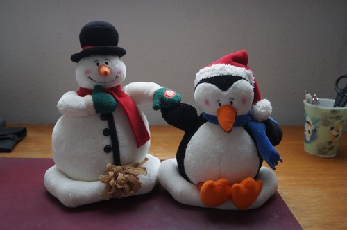 Tanzende pinguin und - tanzende,