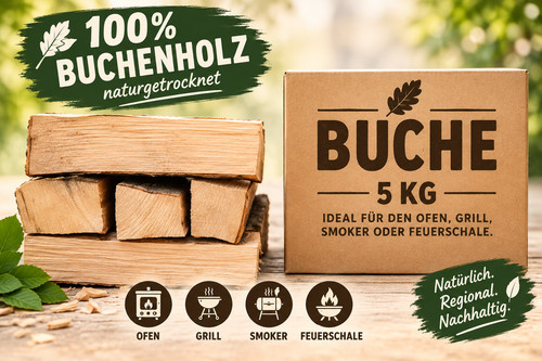 Brennholz buche 5kg - brennholz, cm