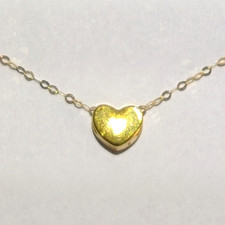 Herz Anhänger 22kt / 999 Gold mit Goldkette 14kt / 585