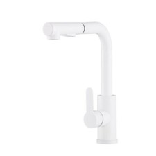 Küchenarmatur Ausziehbar Weiss mit Brause Spültischarmatur Hochdruck