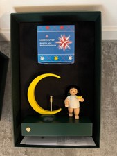 Wendt & Kühn Engel mit Mondsichel und Herrnhuter Stern elektrisch beleuchtet TOP