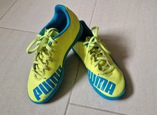 Jungen Fußballschuhe von PUMA EVO Speed 5 Größe 33 Blau Neon Fußball Stollen