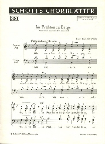Frühtau berge satz - berge,,