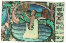 Farbfoto Postkarte Jonah und der Wal Ranworth Kirche Norfolk