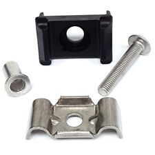 Zaun Pfosten Montagesatz Doppelstabzaun schwarz 9005 + Butterfly V2A 10 Stück