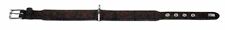 Hunter Stoff / Leder Hunde Halsband "Tweed" braun schwarz 51 - 58,5 cm Halsung