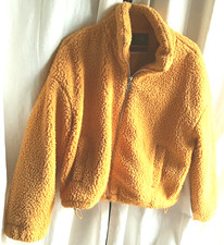 weiche Teddy-Jacke goldgelb