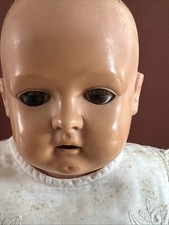 Uralte Bruno Schmidt Celluloid Kopf Lederkörper Zum Herrichten  Ca 52 Cm