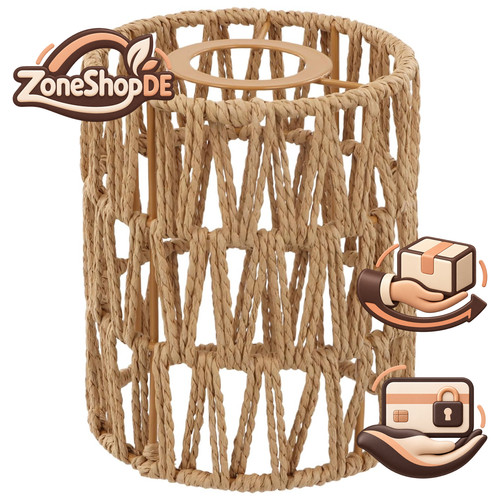 Rattan lampenschirm boho - lampenschirm,