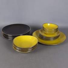 Set Geschirr Porzellan Oval