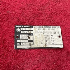 BMW Typenschild bmw Fahrgestellnummer Oldtimer