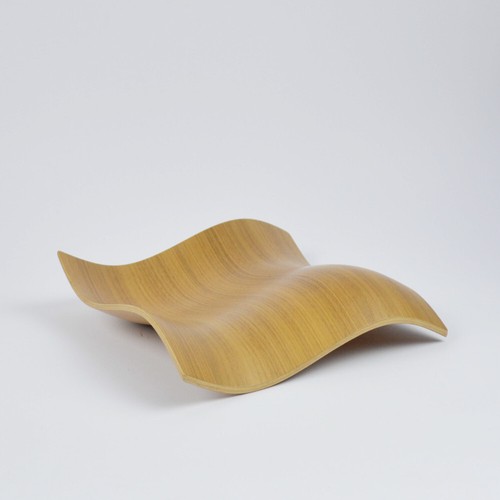 Vintage holzschale wellig - holzschale,