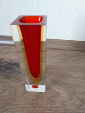 Murano schwere Blockvase rotes