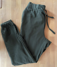 NEU Chino DJ PLUS Herren Hose 32 Cargo Hose Oliv Grün Kordel Jogpants Gummibund