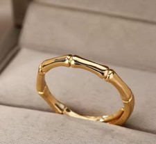 BAMBUS RING 18kt VERGOLDET