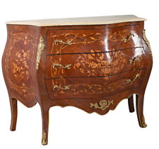 Barock Kommode Intarsien Holzfurnier Schubladenkommode Antik Schrank Rokoko
