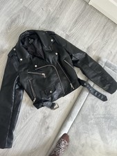 Lederjacke Stardivarius Gr. S Schwarz