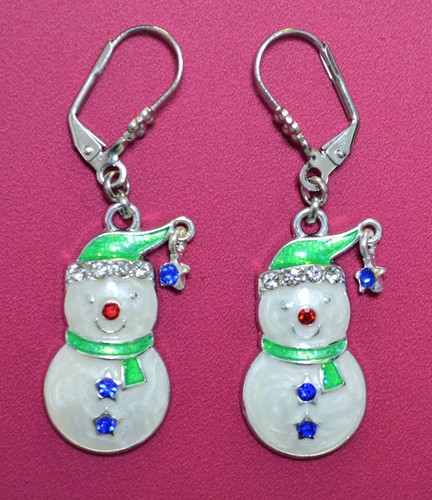 Schneemann weihnachtsohrringe - schneemann,