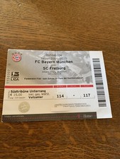 Used Sammler Ticket FC Bayern München vs SC Freiburg 1. BL Saison 2009/10